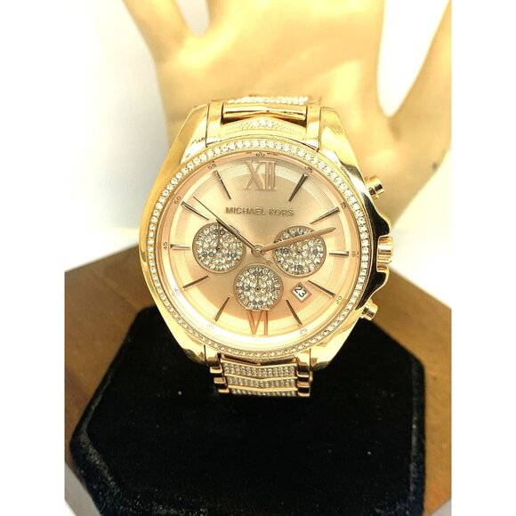 Michael Kors Women\'s Watch MK6730 Quartz Chronograph Rose Gold Steel 43mm main image 8